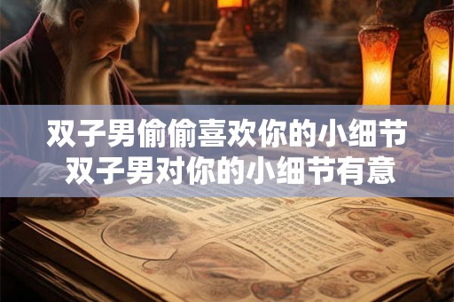 双子男偷偷喜欢你的小细节 双子男对你的小细节有意思吗