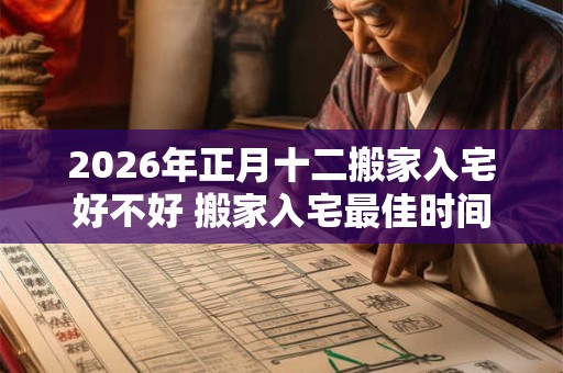 2026年正月十二搬家入宅好不好 搬家入宅最佳时间 2026年正月十二搬家入宅好不好 搬家入宅最佳时间