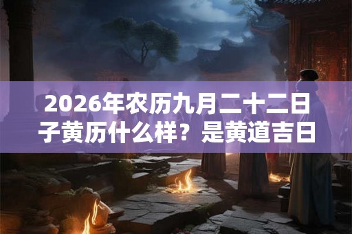 2026年农历九月二十二日子黄历什么样？是黄道吉日吗？