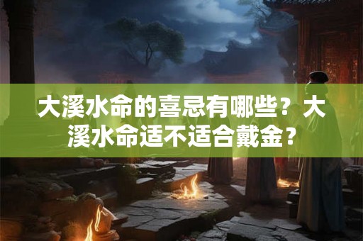 大溪水命的喜忌有哪些？大溪水命适不适合戴金？