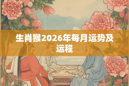 生肖猴2026年每月运势及运程