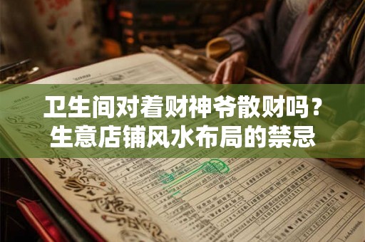 卫生间对着财神爷散财吗？生意店铺风水布局的禁忌