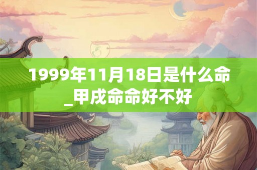 1999年11月18日是什么命_甲戌命命好不好