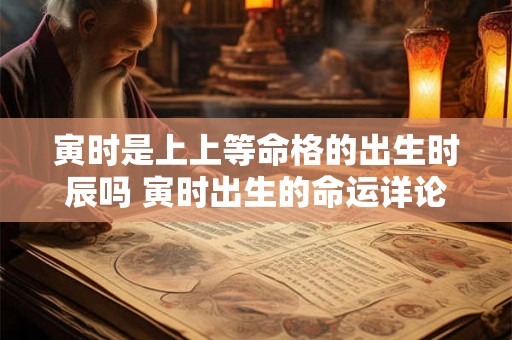 寅时是上上等命格的出生时辰吗 寅时出生的命运详论