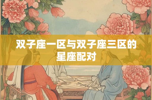 双子座一区与双子座三区的星座配对