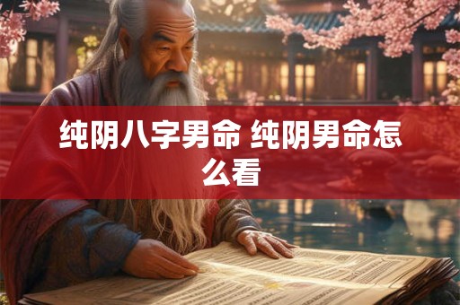 纯阴八字男命 纯阴男命怎么看