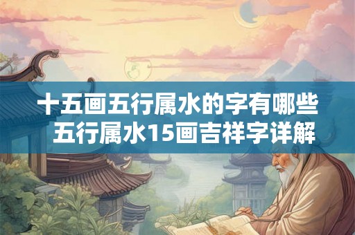 十五画五行属水的字有哪些  五行属水15画吉祥字详解