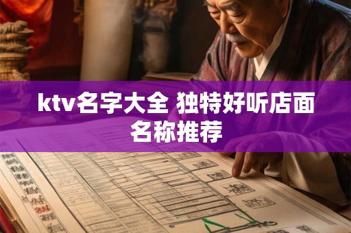 ktv名字大全 独特好听店面名称推荐