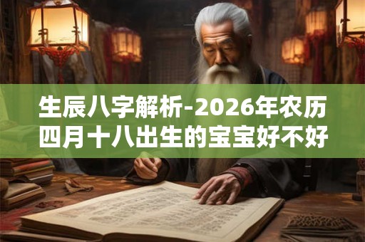 生辰八字解析-2026年农历四月十八出生的宝宝好不好 生辰八字解析-2026年农历四月十八出生的宝宝好不好