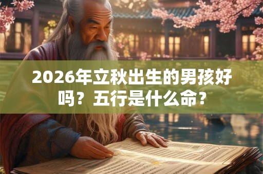 2026年立秋出生的男孩好吗？五行是什么命？