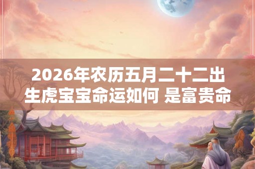 2026年农历五月二十二出生虎宝宝命运如何 是富贵命吗