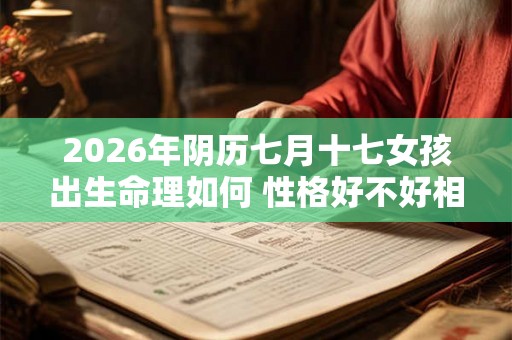 2026年阴历七月十七女孩出生命理如何 性格好不好相处