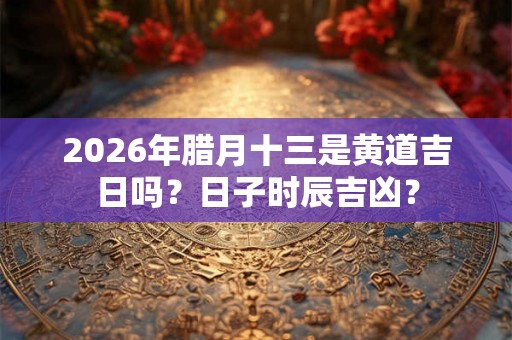 2026年腊月十三是黄道吉日吗？日子时辰吉凶？