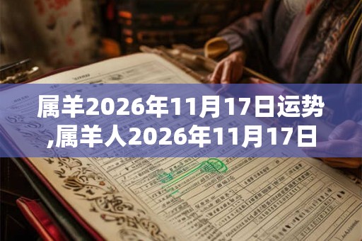 属羊2026年11月17日运势,属羊人2026年11月17日财运,生肖羊2026年11月17日运势