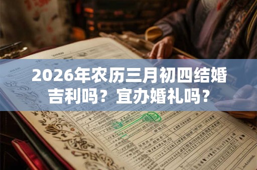 2026年农历三月初四结婚吉利吗？宜办婚礼吗？