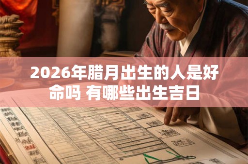 2026年腊月出生的人是好命吗 有哪些出生吉日