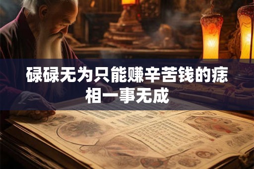 碌碌无为只能赚辛苦钱的痣相一事无成