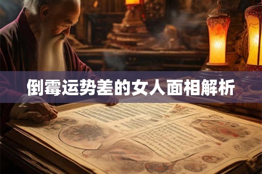 倒霉运势差的女人面相解析