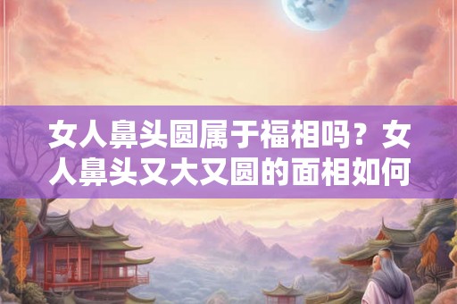 女人鼻头圆属于福相吗？女人鼻头又大又圆的面相如何？
