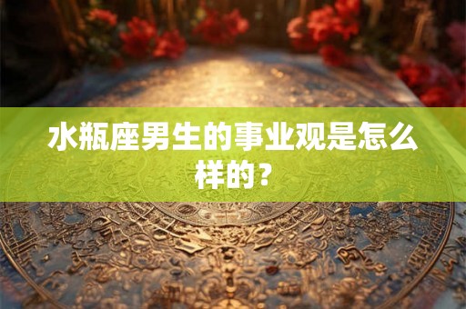 水瓶座男生的事业观是怎么样的？