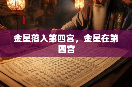 金星落入第四宫,金星在第四宫 金星落入第四宫,金星在第四宫