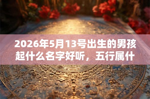 2026年5月13号出生的男孩起什么名字好听，五行属什么