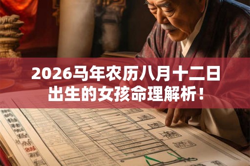 2026马年农历八月十二日出生的女孩命理解析！