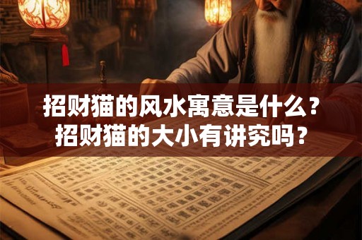 招财猫的风水寓意是什么?招财猫的大小有讲究吗? 招财猫的风水寓意是什么?招财猫的大小有讲究吗?