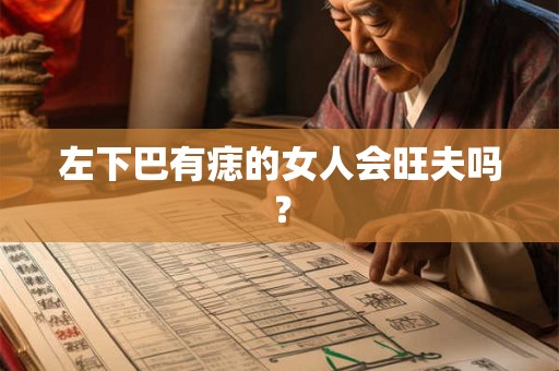 左下巴有痣的女人会旺夫吗？