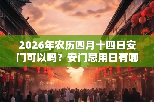 2026年农历四月十四日安门可以吗?安门忌用日有哪些? 2026年农历四月十四日安门可以吗?安门忌用日有哪些?