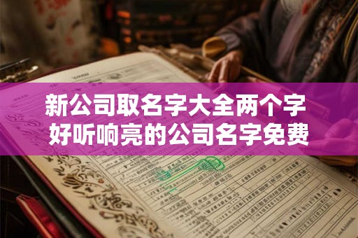 新公司取名字大全两个字 好听响亮的公司名字免费