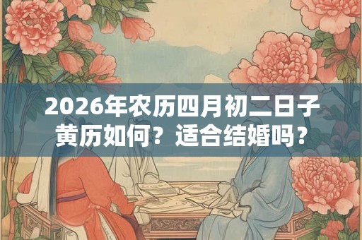 2026年农历四月初二日子黄历如何？适合结婚吗？
