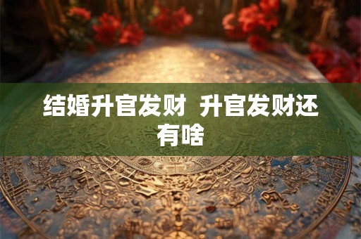 结婚升官发财  升官发财还有啥