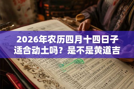 2026年农历四月十四日子适合动土吗？是不是黄道吉日？