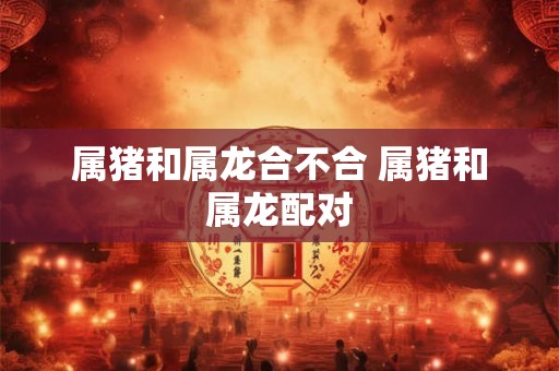 属猪和属龙合不合 属猪和属龙配对