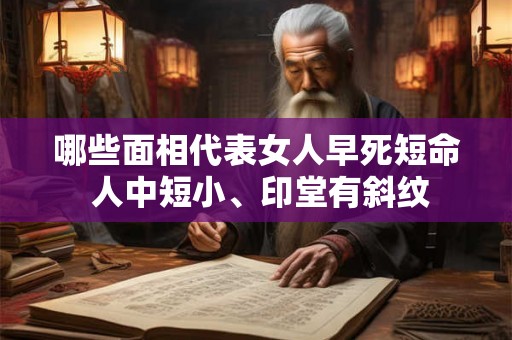 哪些面相代表女人早死短命 人中短小、印堂有斜纹