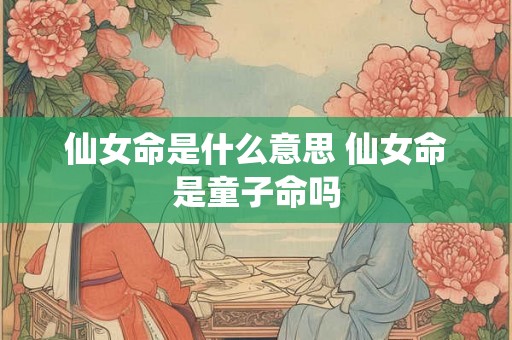 仙女命是什么意思 仙女命是童子命吗