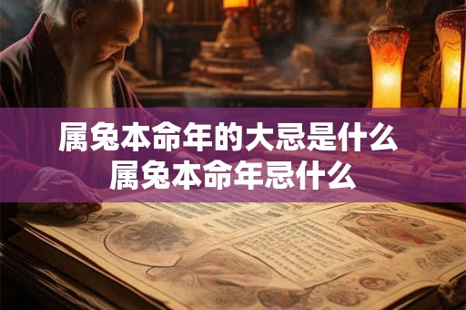 属兔本命年的大忌是什么 属兔本命年忌什么