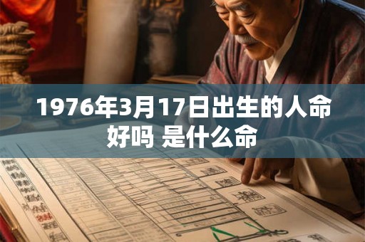 1976年3月17日出生的人命好吗 是什么命 1976年3月17日出生的人命好吗 是什么命