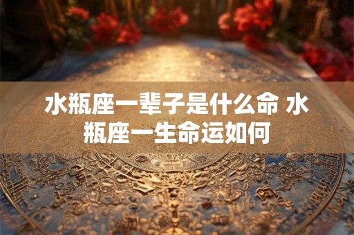 水瓶座一辈子是什么命 水瓶座一生命运如何