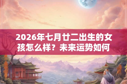 2026年七月廿二出生的女孩怎么样？未来运势如何