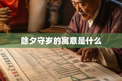 除夕守岁的寓意是什么