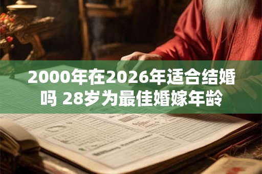 2000年在2026年适合结婚吗 28岁为最佳婚嫁年龄
