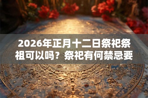 2026年正月十二日祭祀祭祖可以吗?祭祀有何禁忌要注意? 2026年正月十二日祭祀祭祖可以吗?祭祀有何禁忌要注意?