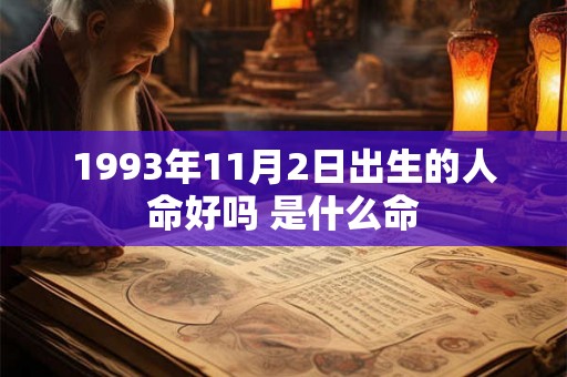 1993年11月2日出生的人命好吗 是什么命 1993年11月2日出生的人命好吗 是什么命