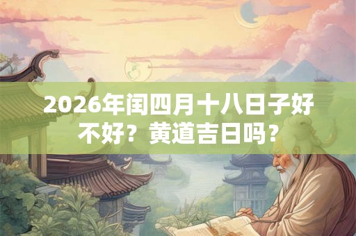 2026年闰四月十八日子好不好？黄道吉日吗？