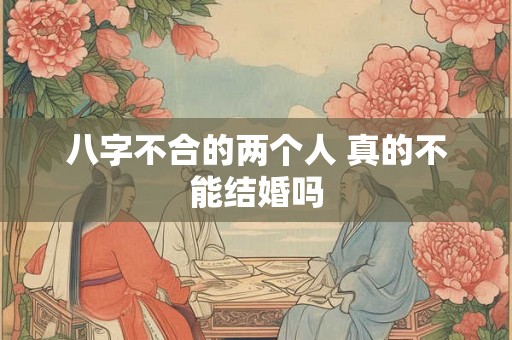 八字不合的两个人 真的不能结婚吗