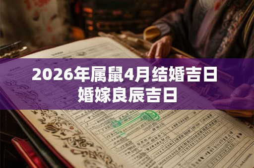2026年属鼠4月结婚吉日 婚嫁良辰吉日