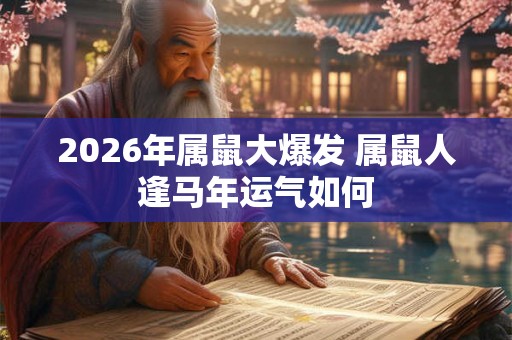 2026年属鼠大爆发 属鼠人逢马年运气如何