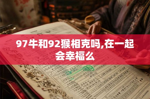 97牛和92猴相克吗,在一起会幸福么